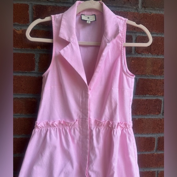 TUCKERNUCK Oxford Pink Sleeveless Royal Shirt Dress - Picture 4 of 7